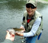 Alex with big fallfish - North Branck Tunckhannock Creek - 8-201-2011 150dpi.jpg